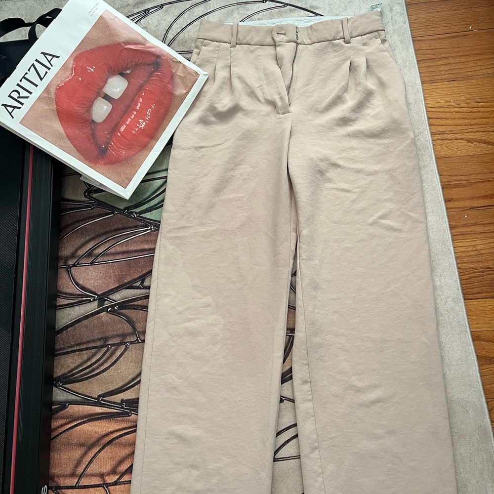 Aritzia Beige Effortless Pants